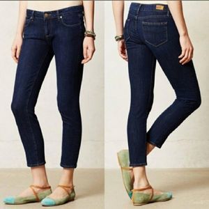 Anthro Paige Kylie Cropped Skinny Jeans Size 28